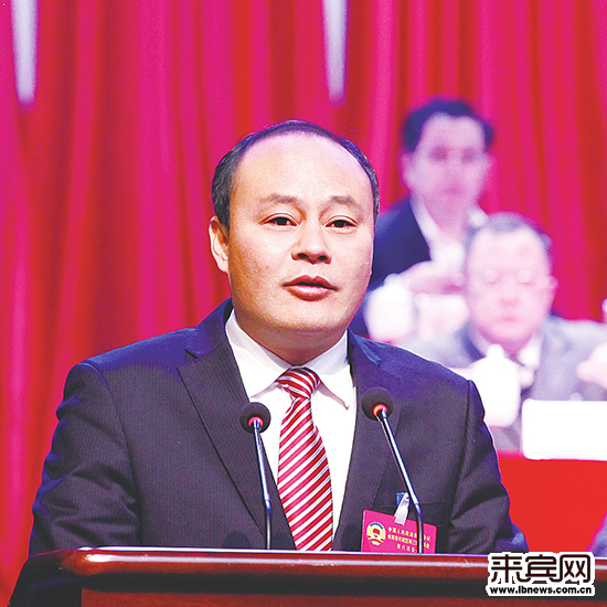 区长莫若锋作政府工作报告.